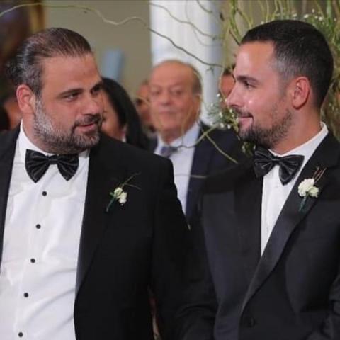 وديع وسوف خلال زفاف جورج وسوف جونيور - إنستغرام