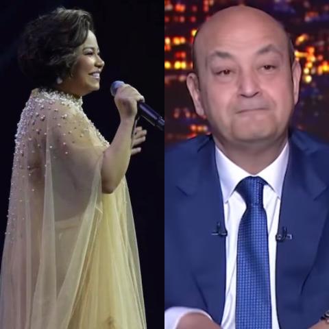 شيرين في مقابلة عبر الهاتف مع عمرو أديب