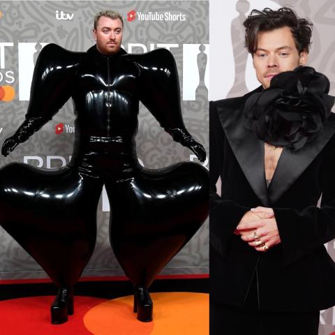 BRIT Awards 2023:  سام سميث بلوك غريب ووردة هاري  تخطف الأنظار  - تويتر