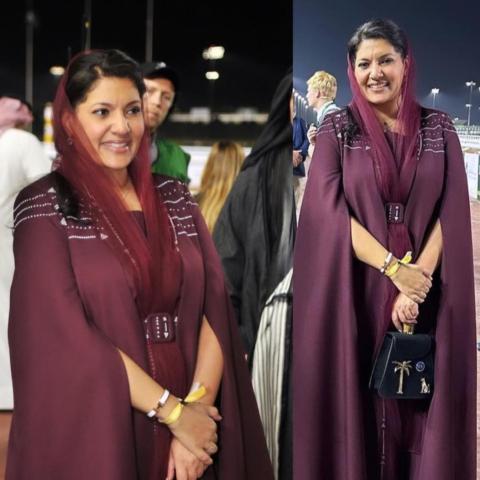 الأميرة ريما بنت بندر بن سلطان تتألق بإطلالة مميزة في كأس السعودية