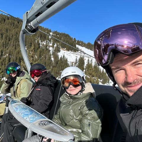 ديفيد بيكهام وعائلته - صورة من انستقرام