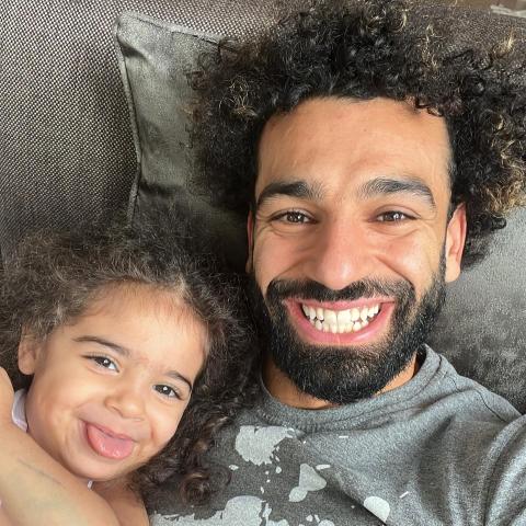 محمد صلاح برفقة ابنته كيان - صورة من إنستقرام