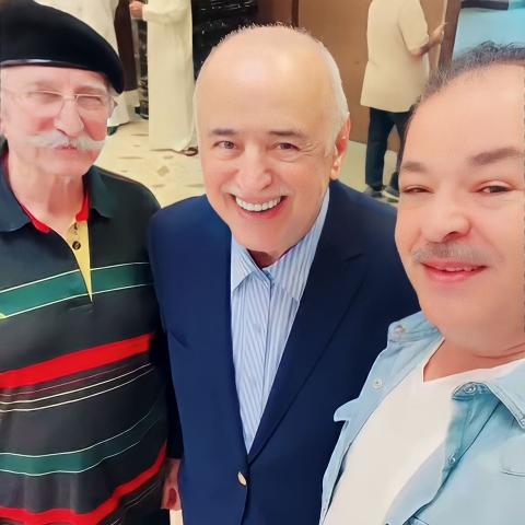 مازن الناطور - أسعد فضة - حسام تحسين بيك، صورة من السوشيال ميديا