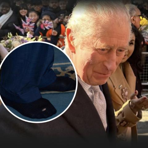 ثقوب في جورب الملك  تشارلز الثالث  - تويتر