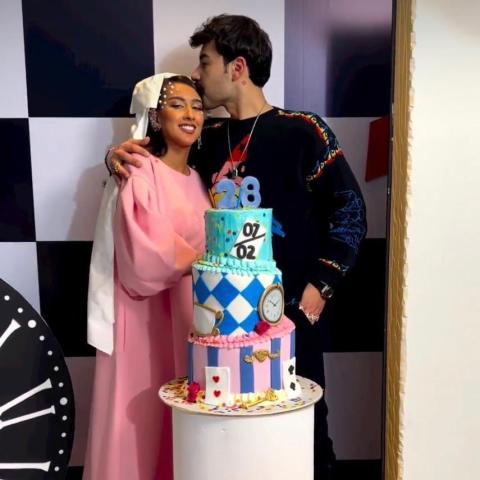 عقيل الرئيسي - فرح الهادي ، صورة من إنستقرام