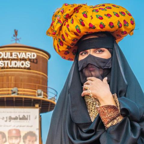 زوار بوليفارد رياض سيتي في يوم التأسيس - صورة من تويتر