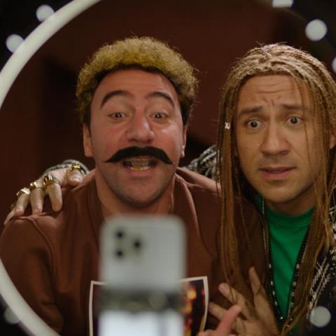 الكبير أوي ومحمد سلام من كواليس مسلسل الكبير