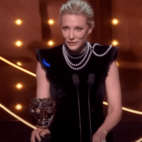 كيت بلانشيت- خلال إلقاء كلمتها بعد تسلمها جائزة البافتا