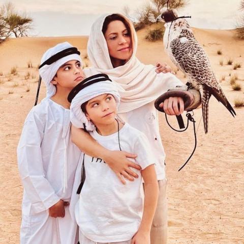 شاكيرا مع ولديها- انستقرام @SHAKIRA