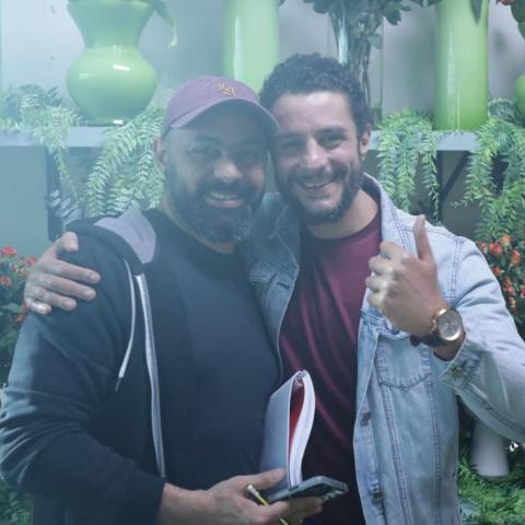 أحمد الفيشاوي في كواليس فيلم ورد وريحان