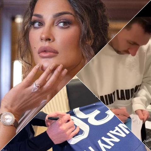 هدية من ميسي لـ نادين نجيم وابنها