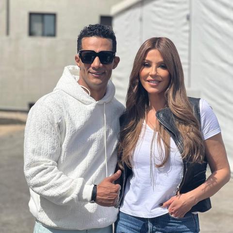 كارلا حداد و محمد رمضان من كواليس رامز نيفر إند