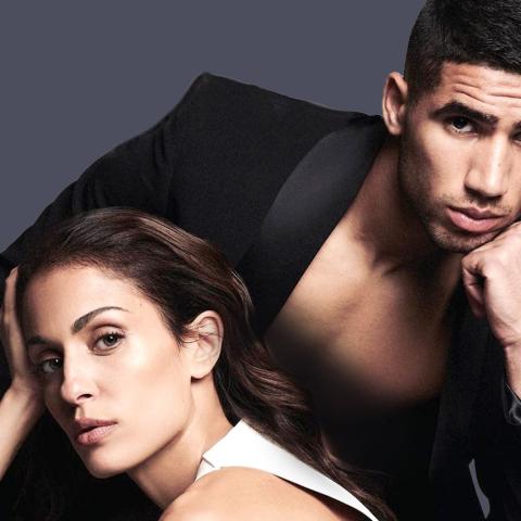 أشرف حكيمي وزوجته هبة عبوك - صورة من غوغل