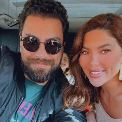 معتصم النهار ولين برنجكجي وابنتهما - صورة من ستوري إنستقرام