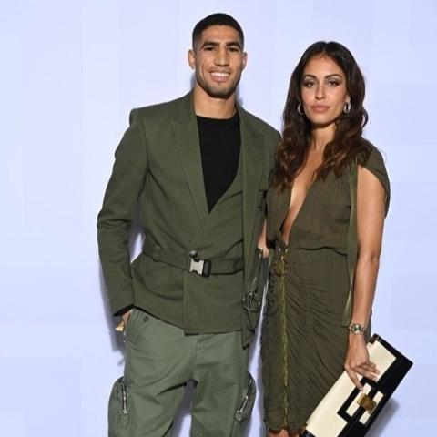 أشرف حكيمي و هبة عبوك - صورة من إنستقرام