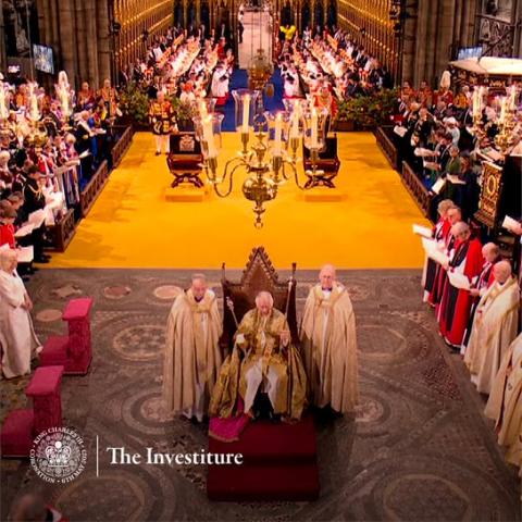 من حفل تتويج الملك تشارلز - صوةر من حساب @RoyalFamily على تويتر