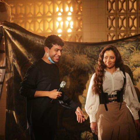 بلقيس مع دان حداد في كواليس تصوير أغنيتها &quot;انتهى&quot;