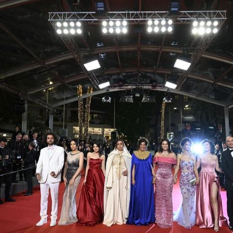 أسرة فيلم &quot;بنات ألفة&quot; في مهرجان كان - صروة من AFP