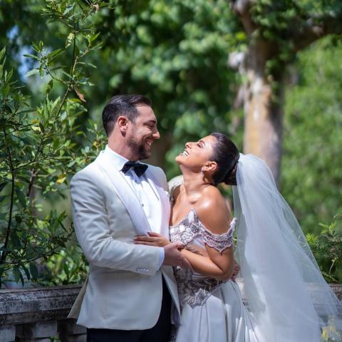 مينا الشيخلي من حفل زفافها في اسبانيا - صورة من انستقرام