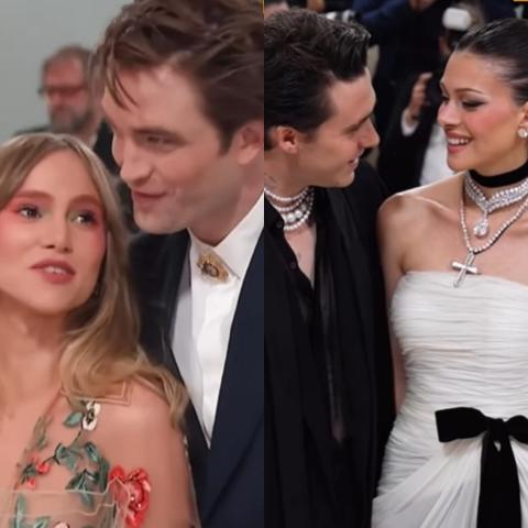 نيكولا بيلتز وبروكلين بيكهام وروبرت باتيسنون وسوكي ووترهاوس من حفل الميت غالا