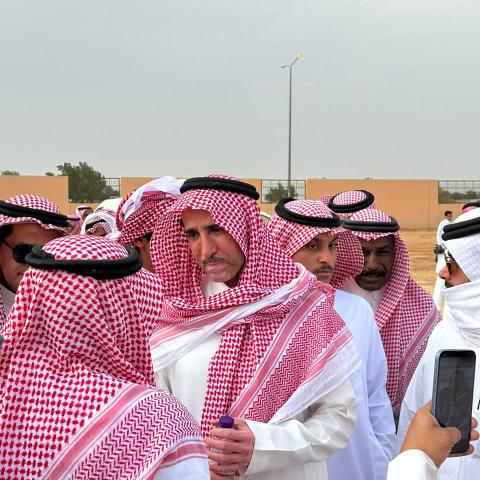 فايز المالكي من عزاء الراحل فهد الحيان