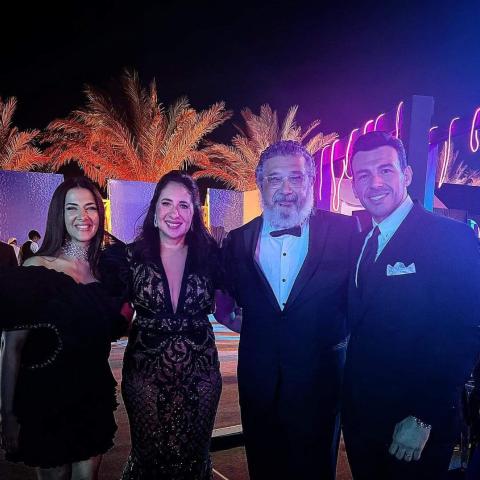 ماجد الكدواني يحتفل بزفاف ابنه يوسف في الجونة