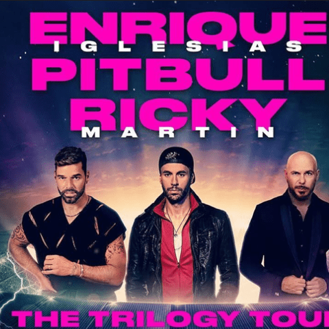 بوستر جولة الثلاثي إنريكي إغليسياس وريكي مارتن وبيتبول- انستقرام @enriqueiglesias