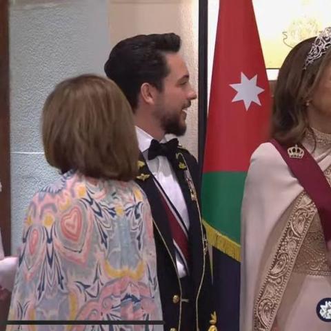 الأمير الحسين بن عبدالله الثاني والأميرة رجوة الحسين