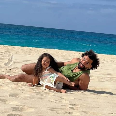 محمد صلاح وأبنته كيان