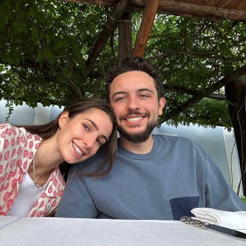 الأمير الحسين بن عبدالله الثاني والأميرة رجوة الحسين - صورة من إنستقرام