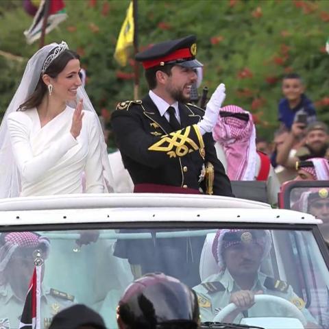 الأمير الحسين بن عبدالله الثاني والأميرة رجوة آل سيف