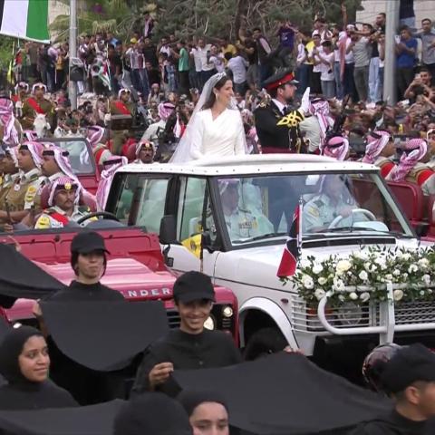 الأمير الحسين بن عبدالله الثاني والأميرة رجوة الحسين