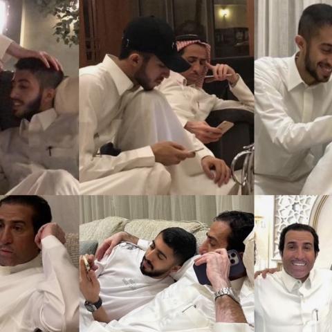 فايز المالكي وابنه راكان - تويتر