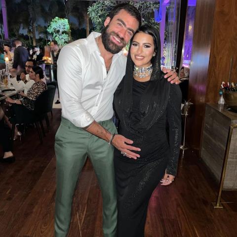 محمد مكاوي وزوجته نورهات عماد - صورة من انستقرام