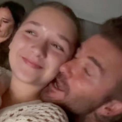 ديفيدبيكهام وابنته هاربر - صورة معدلة