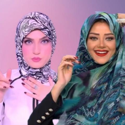 طريقة لف الحجاب - ياسمين عز - رضوى الشربيني - لفة الحجاب المناسبة - مصدر الصورة تويتر