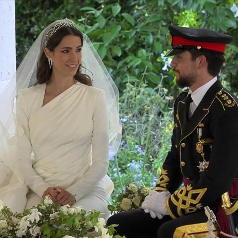 ولي العهد الأردني الأمير الحسين بن عبدالله الثاني والأميرة رجوة بنت خالد آل سيف