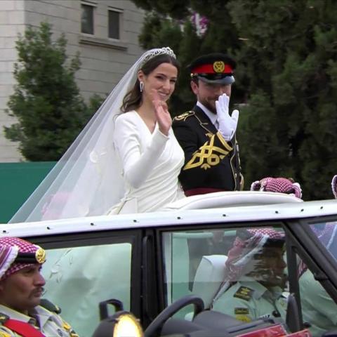 ولي العهد الأردني الأمير الحسين بن عبدالله الثاني والأميرة رجوة بنت خالد آل سيف