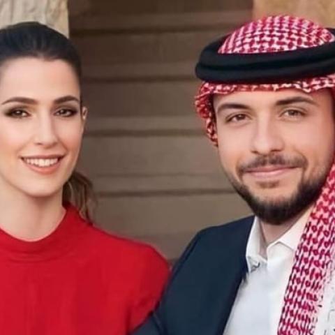 الأمير الحسين بن عبدالله الثاني والآنسة رجوة خالد السيف - صورة من غوغل