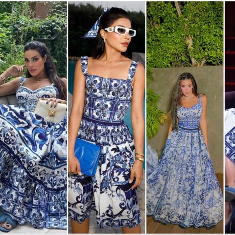 إطلالات المشاهير بـ فستان مشابه - مصدر الصور إنستغرام