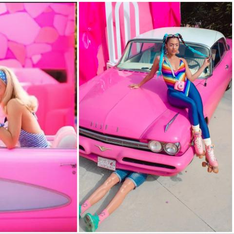 ستيفاني عطالله بـ إطلالة باربي Barbie - مسلسل كريستال - مصدر الصور إنستغرام