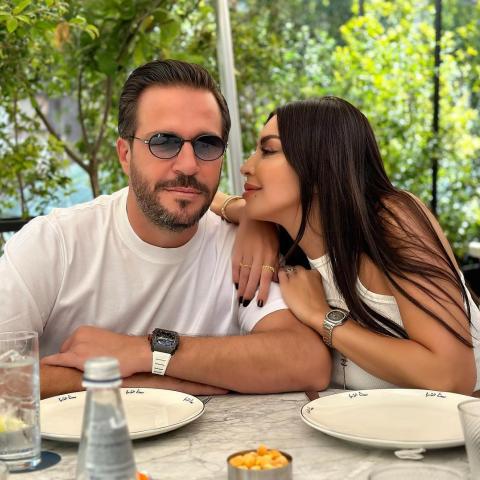 أمل بوشوشة  وزوجها - صورة من إنستقرام