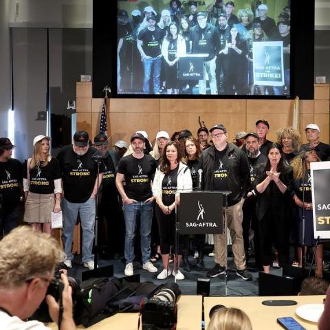 المؤتمر الصحفي لنقابة SAG-Aftra- انستقرام @sagaftra