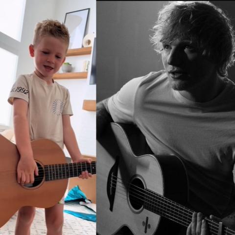 إد شيران مع الطفل رين