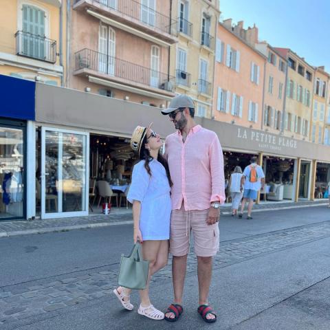 شام الذهبي وزوجها أحمدهلال - صورة من انستقرام