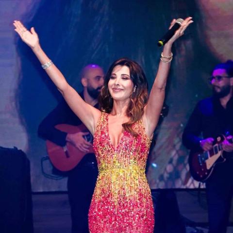 نانسي عجرم من حفلها الأخير  في قبرص - صورة من السوشيال ميديا