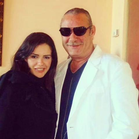 دنيا عبد العزيز مع فاروق الفيشاوي - صورة من انستقرام