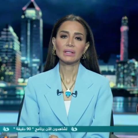 بسمة وهبة خلال حلقة 90 دقيقة