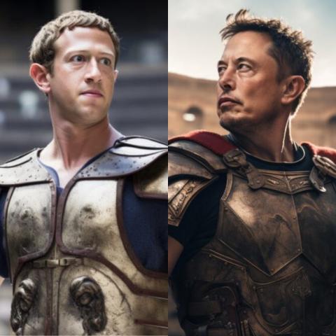 إيلون ماسك ومارك زوكربيرغ - تويتر