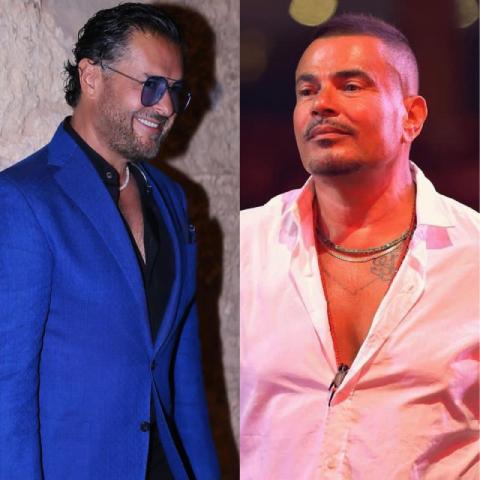 عمرو دياب وراغب علامة - صورة معدلة